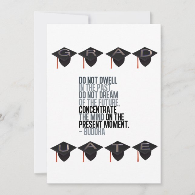 Do Not Dwell In The Past quote by Buddha Card (Front)