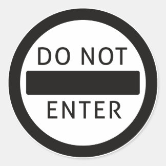 Do Not Enter Circle Sticker