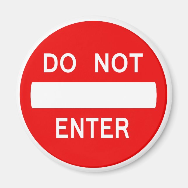 Do Not Enter Sign (Magnet) Magnet (Front)