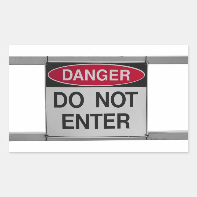 Do not enter sign rectangular sticker (Front)