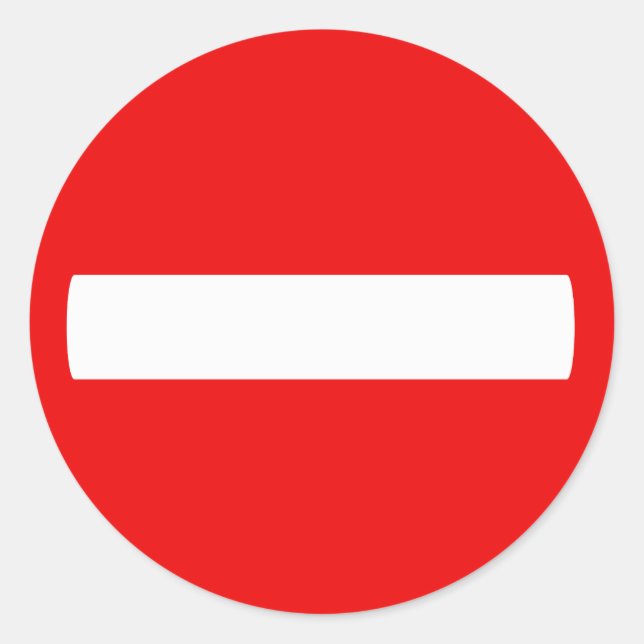 Do Not Enter Sign (Sticker) Classic Round Sticker (Front)