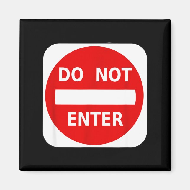 Do Not Enter Street Traffic Sign S  Magnet (Front)
