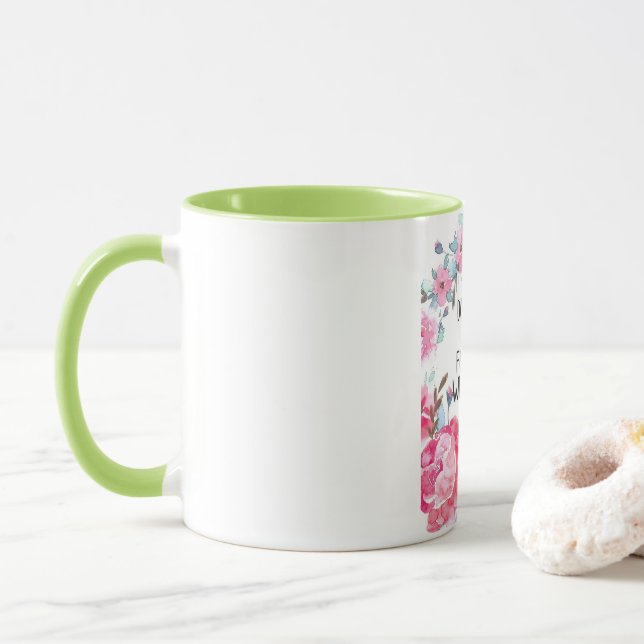 Do not fear I am with you quote Bible verse Isaiah Mug (With Donut)