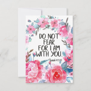 Do not fear I am with you quote Bible verse Isaiah Thank You Card