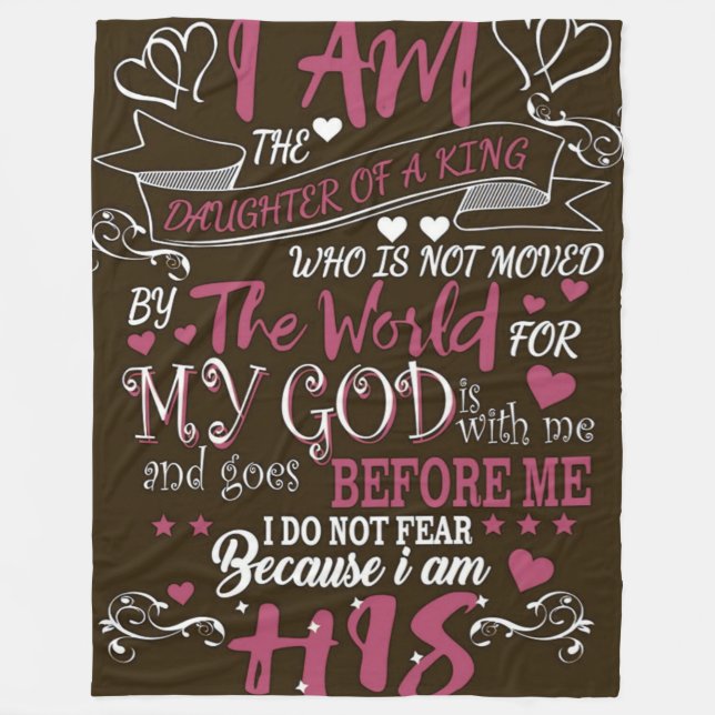 Do Not Fear" Religious Fleece Blanket (Front)