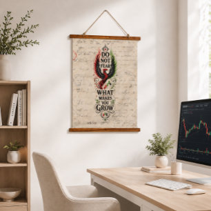 Do Not Fear Vintage Letter Phoenix Design Hanging Tapestry
