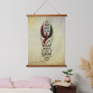 Do Not Fear Vintage Phoenix Growth Design Hanging Tapestry