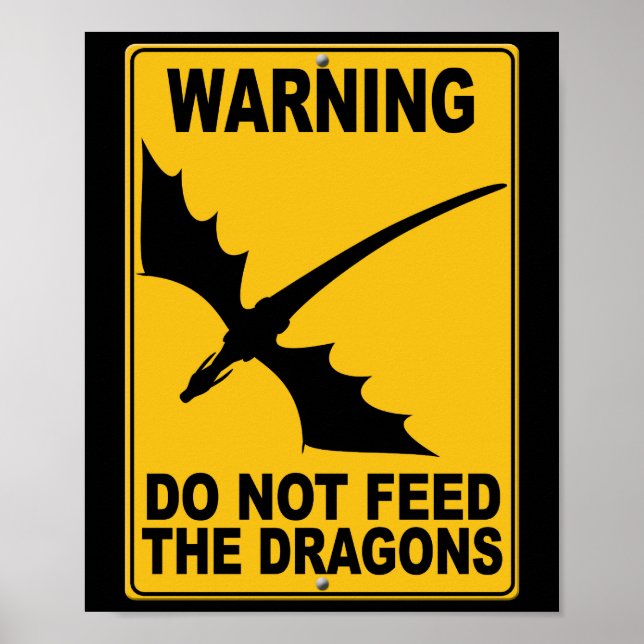 Do Not Feed the Dragons Poster (Front)