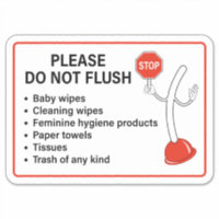 Do Not Flush Sign