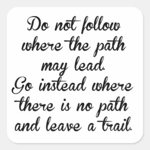 Do Not Follow Square Sticker