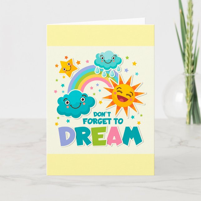 Do Not Forget to Dream Inspirational Sun Clouds  Card (Creator Uploaded)