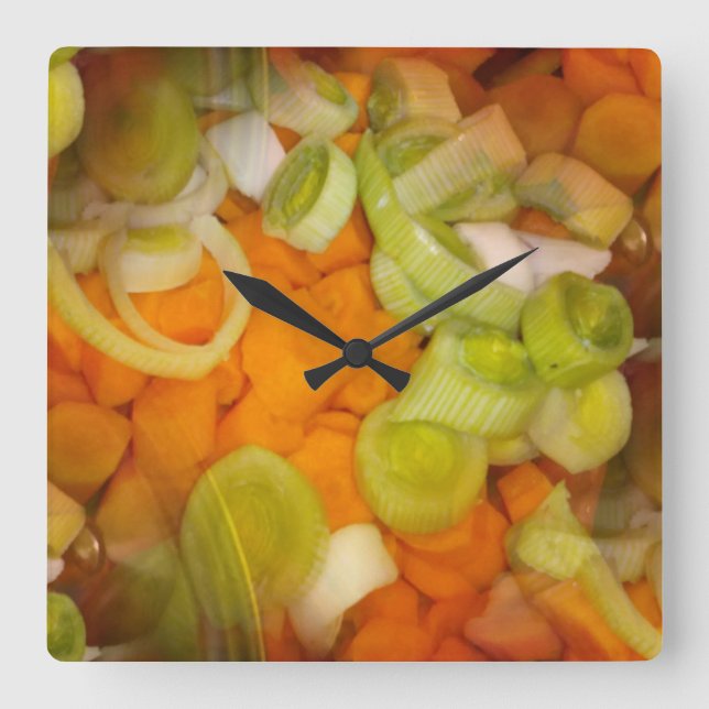 "Do not forget to prep the veg." Wall Clock 3  (Front)