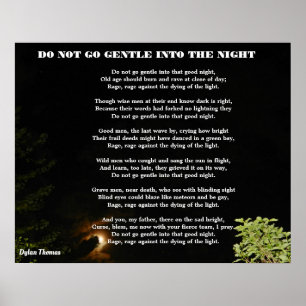 DO NOT GO GENTLE INTO THE NIGHT POSTER