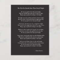 Do Not Go Gentle poem by Dylan Thomas