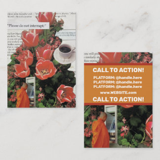 Do Not Interrupt Money Morning Coffee Tea Time Business Card