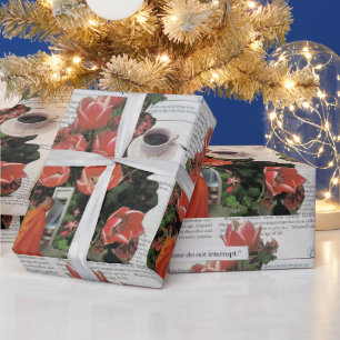 Do Not Interrupt Money Morning Coffee Tea Time Wrapping Paper