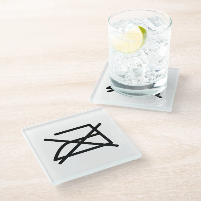 DO NOT IRON! GLASS COASTER (Angled)