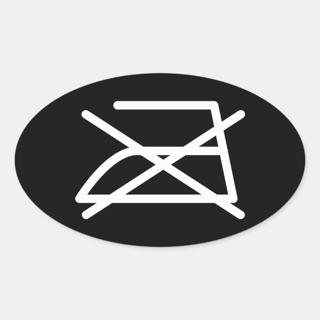 DO NOT IRON! OVAL STICKER (Front)