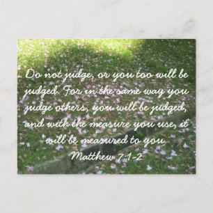 Do Not Judge - Christian Postcard