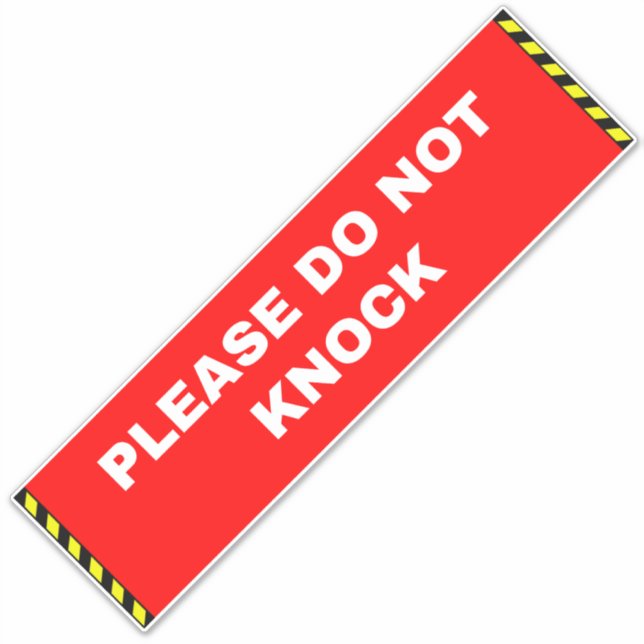  Do Not Knock Sign - Red (Front)