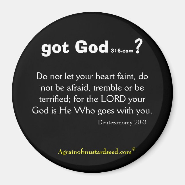 Do not let your heart faint Bible Quote Magnet (Front)