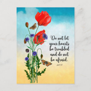 Do not let your hearts be troubled postcard