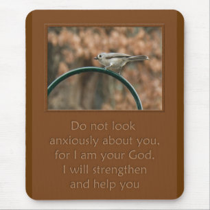 do not look anxiously about you bird on arch mouse pad