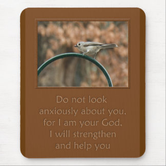 do not look anxiously about you bird on arch mouse pad