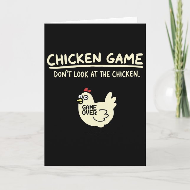 Do Not Look Chicken Game  Card (Front)