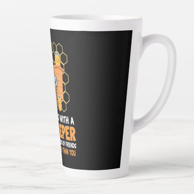 Do Not Mess With A Beekeeper Latte Mug (Right)