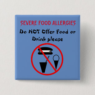 Do Not Offer Food or Drink Button for Food Allergy