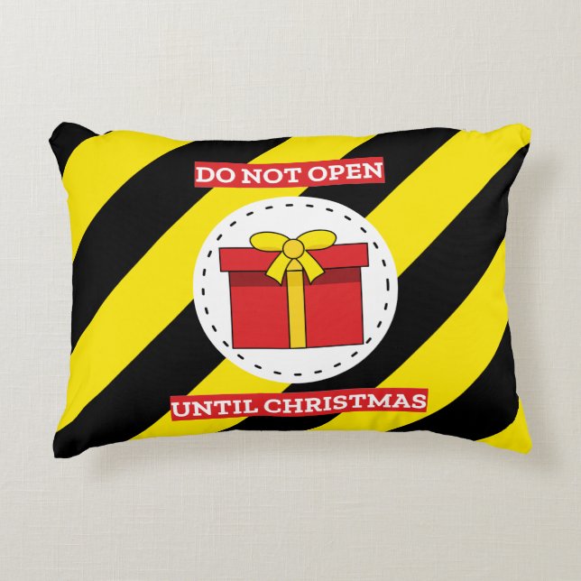 Do Not Open Until Christmas Decorative Cushion (Front)