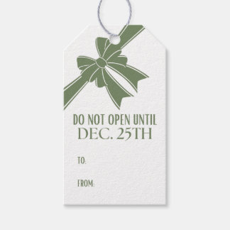 Do Not Open Until Christmas Santa Gift Tags