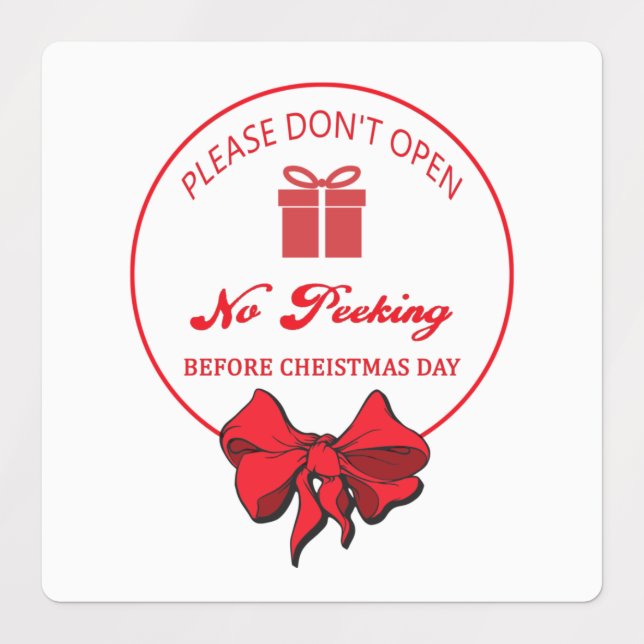 Do Not Open Until Christmas Sticker (Design 1)