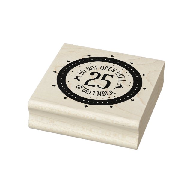 Do Not Open Until Dec 25th  Rubber Stamp (Stamp)