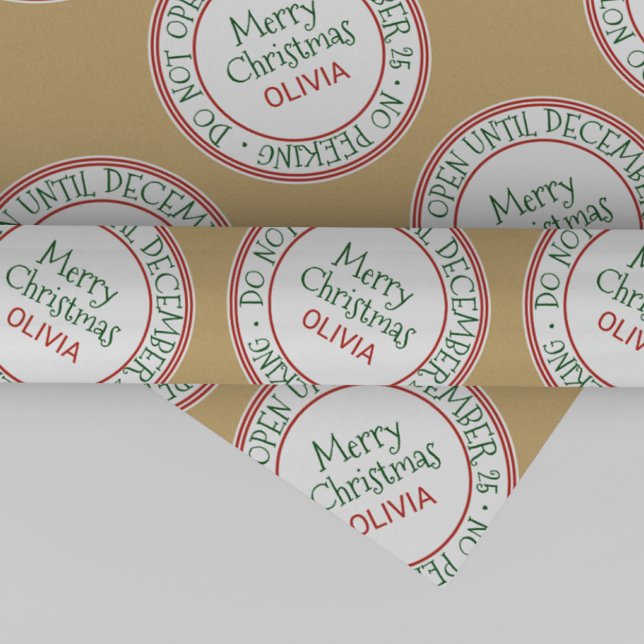 Do Not Open Until December 25 Christmas Wrapping Paper (Creator Uploaded)