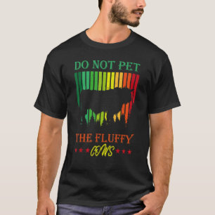 Do Not Pet The Fluffy Cows Bison Retro Vintage 3 T-Shirt