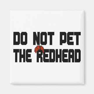 Do Not Pet The Redhead (w/ Wig) Magnet