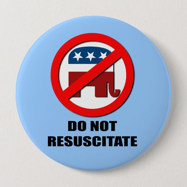 Do Not Resuscitate 10 Cm Round Badge (Front)
