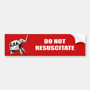 Do Not Resuscitate Bumper Sticker