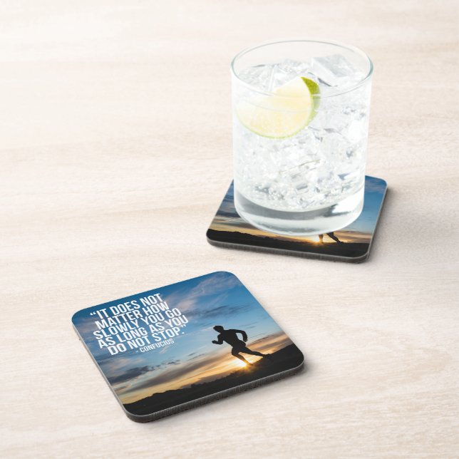 DO NOT STOP. Running Marathon Workout Motivational Coaster (Right Side)