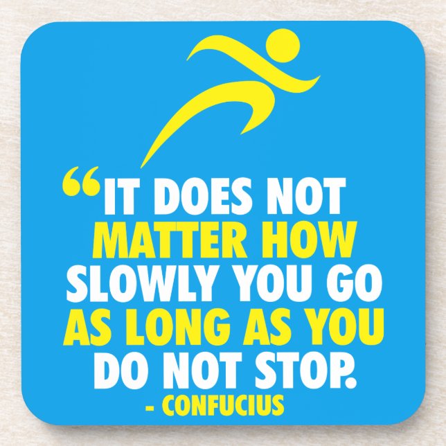 DO NOT STOP. Running Marathon Workout Motivational Coaster (Front)