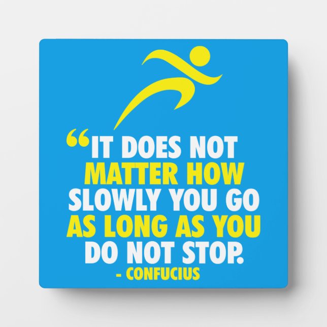DO NOT STOP. Running Marathon Workout Motivational Plaque (Front)
