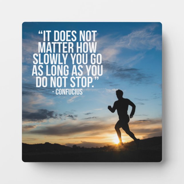 DO NOT STOP. Running Marathon Workout Motivational Plaque (Front)