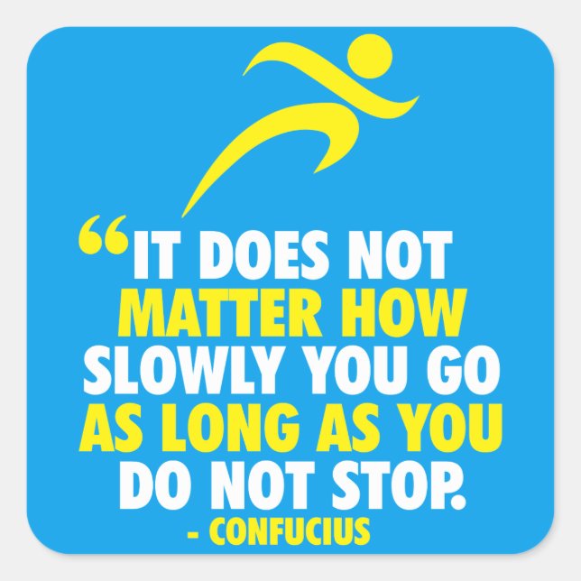 DO NOT STOP. Running Marathon Workout Motivational Square Sticker (Front)