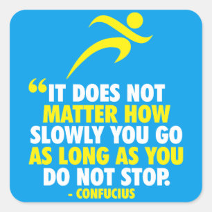 DO NOT STOP. Running Marathon Workout Motivational Square Sticker