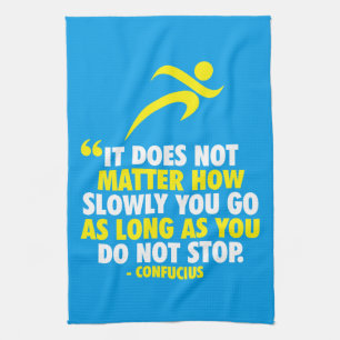 DO NOT STOP. Running Marathon Workout Motivational Tea Towel