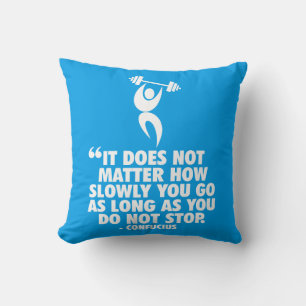 DO NOT STOP. "Weight Lifting" Workout Motivational Cushion