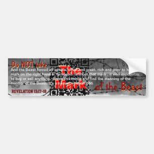 do not take the mark of the beast bumper sticker