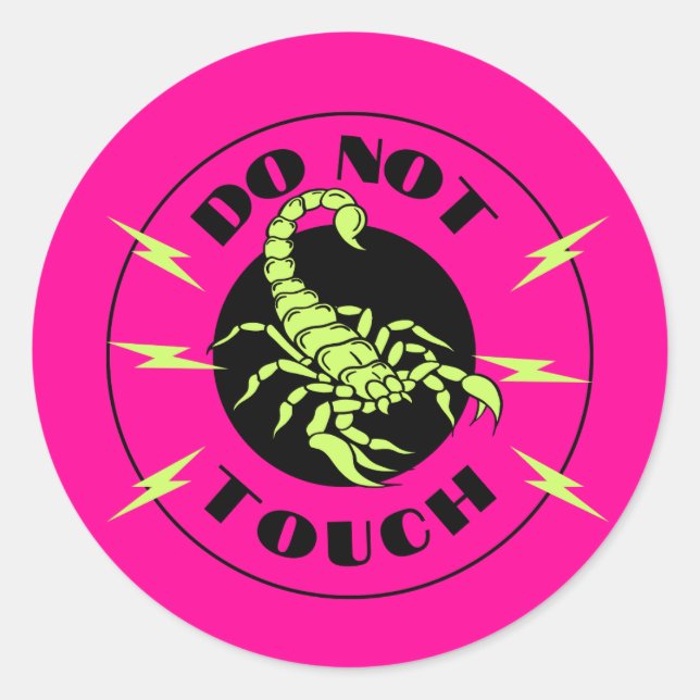 Do Not Touch Classic Round Sticker (Front)